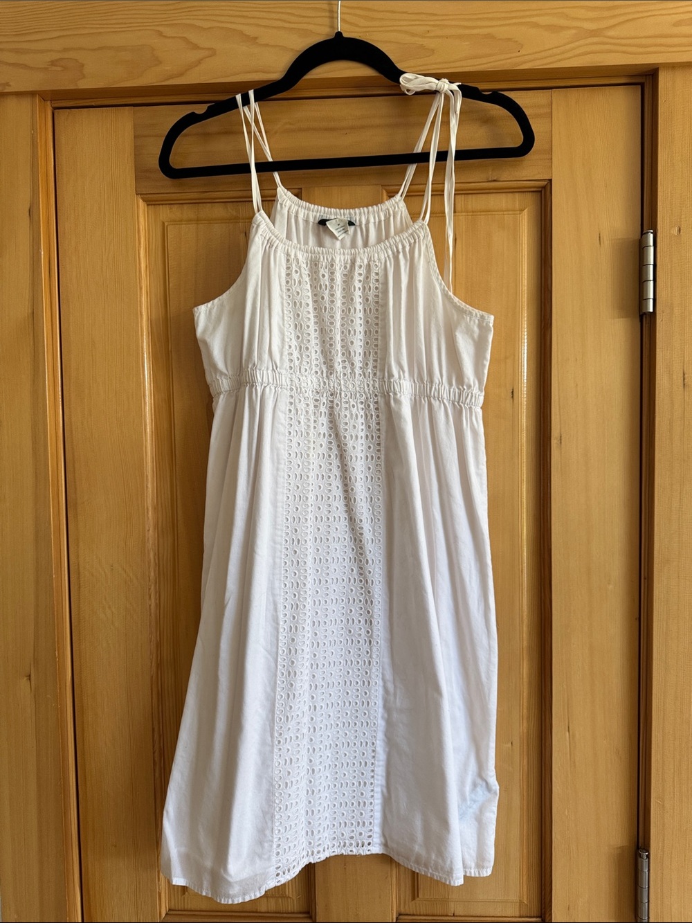J Crew Eyelet Sundress with Tie Straps